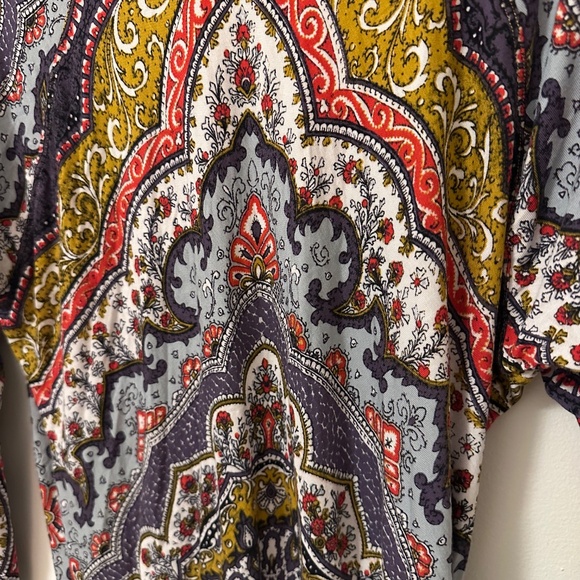 Free People Chase Me Long Sleeve Paisley Print Turtleneck | Size Small - Picture 3 of 9
